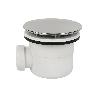 VÁLVULA SIFÓNICA PLATO DE DUCHA Ø60 MM CON SALIDA Ø32-40 MM Y EMBELLECEDOR CROMADO