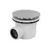 VÁLVULA SIFÓNICA PLATO DE DUCHA Ø60 MM CON SALIDA Ø32-40 MM Y EMBELLECEDOR CROMADO