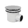 VÁLVULA SIFÓNICA PLATO DE DUCHA Ø60 MM CON SALIDA Ø32-40 MM Y EMBELLECEDOR CROMADO