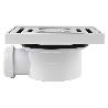 VÁLVULA SIFÓNICA SUMIDERO 146X146 MM CON SALIDA Ø32-40 MM Y TAPA ACERO INOX.