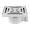 VÁLVULA SIFÓNICA SUMIDERO 146X146 MM CON SALIDA Ø32-40 MM Y TAPA ACERO INOX.