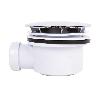 VÁLVULA SIFÓNICA PLATO DE DUCHA Ø90 MM CON SALIDA Ø32-40 MM Y EMBELLECEDOR CROMADO ALTURA 64 MM