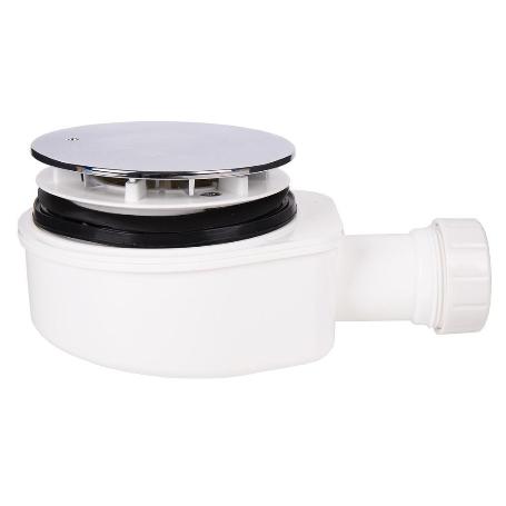 VÁLVULA SIFÓNICA DUCHA EXTRAPLANA CON SALIDA Ø32-40 MM Ø143 MM CON EMBELLECEDOR