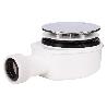 VÁLVULA SIFÓNICA DUCHA EXTRAPLANA CON SALIDA Ø32-40 MM Ø143 MM CON EMBELLECEDOR