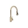 GRIFO DE COCINA DORADO DE ACERO CEPILLADO CON MANGUERA EXTENSIBLE Y 3 FUNCIONES 400 X 220 X 54 MM