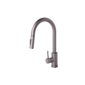 GRIFO DE COCINA ANTRACITA DE ACERO INOX. CON MANGUERA EXTENSIBLE Y 2 FUNCIONES 400 X 220 X 54 MM