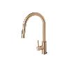 GRIFO DE COCINA CEPILLADO DORADO DE ACERO CON MANGUERA EXTENSIBLE Y 2 FUNCIONES 400 X 220 X 54 MM
