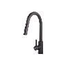 GRIFO DE COCINA DE ACERO NEGRO CON MANGUERA EXTENSIBLE Y 2 FUNCIONES 390 X 250 X 54 MM