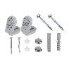 CONJUNTO TORNILLOS FIJACIÓN INODORO Y SOPORTE NYLON HORIZONTAL
