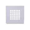 REJILLA DE DUCHA DE ACERO INOXIDABLE CEPILLADO 125 X 125 MM