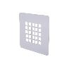 REJILLA DE DUCHA DE ACERO INOXIDABLE CEPILLADO 125 X 125 MM