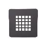 REJILLA DE DUCHA EN NEGRO MATE 125 X 125 MM