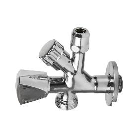 VÁLVULA DE ESCUADRA 1/2 X 3/4 X 3/8 MODELO COMBI