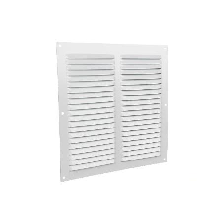 REJILLA DE VENTILACIÓN ALUMINIO BLANCO 25 X 25 CM   CAJA 5 UNID.