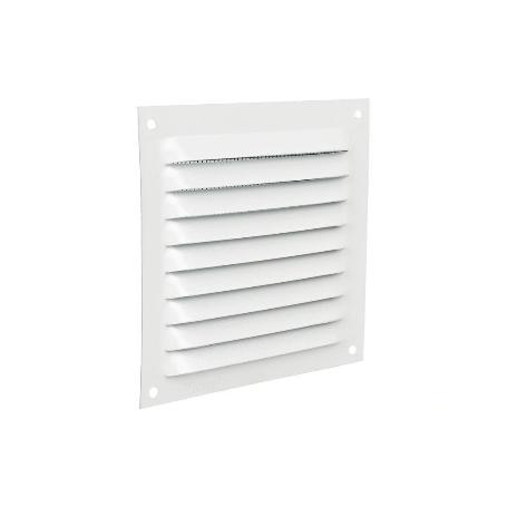 REJILLA DE VENTILACIÓN ALUMINIO BLANCO CON MOSQUITERA 10 X 10 CM VENTA UNITARIA