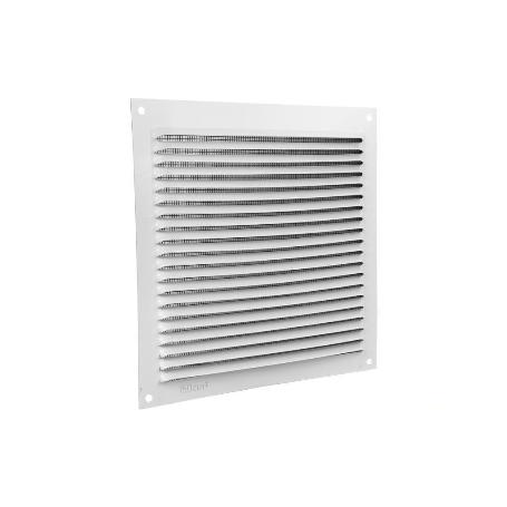 REJILLA DE VENTILACIÓN ALUMINIO BLANCO CON MOSQUITERA 17 X 17 CM   CAJA 5 UNID.