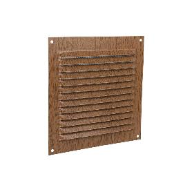 REJILLA DE VENTILACIÓN ALUMINIO MADERA CON MOSQUITERA 15 X 15 CM   CAJA 5 UNID.