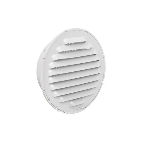 REJILLA DE VENTILACIÓN ALUMINIO-ABS BLANCO PARA EMPOTRAR A TUBO Ø10 CM VENTA UNITARIA