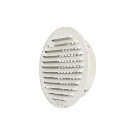 REJILLA DE VENTILACIÓN ALUMINIO-ABS BLANCO PARA EMPOTRAR A TUBO Ø12 CM VENTA UNITARIA