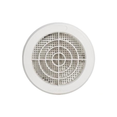 REJILLA DE VENTILACIÓN ABS BLANCO PARA EMPOTRAR A TUBO CON CLIP Ø10-11 CM VENTA UNITARIA