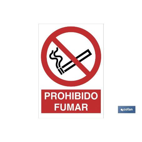 SEÑAL ADHESIVO 148X105MM. PROHIBIDO FUMAR