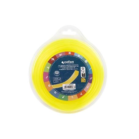 HILO CUADRADO DE NYLON PARA DESBROZADORA 67 M X 2,4 MM