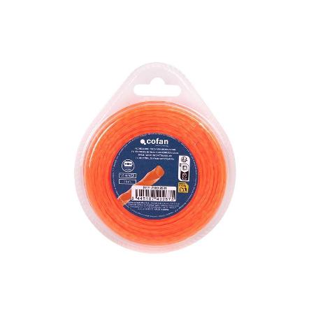 HILO HELICOIDAL DE NYLON PARA DESBROZADORA 25 M X 1,6 MM