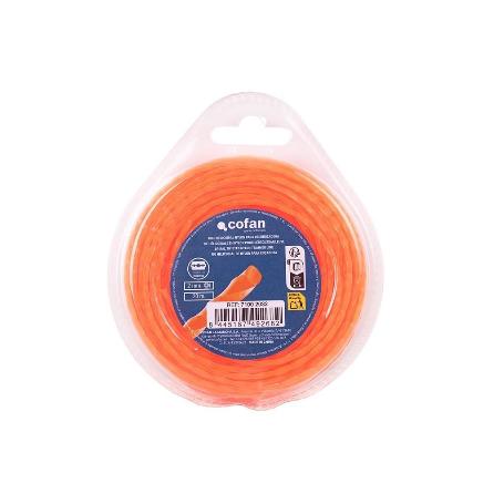 HILO HELICOIDAL DE NYLON PARA DESBROZADORA 20 M X 2 MM