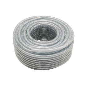 MANGUERA PVC CRISTAL C/REFUERZO 30X38MM/25M