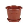 MACETA DALIA COLOR MARRON  23.5X20+ PLATO 20CM   CAJA 12 UNID.