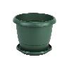 MACETA VERDE MODELO GARDENIA 35X28.8+ PLATO28 CM   CAJA 6 UNID.