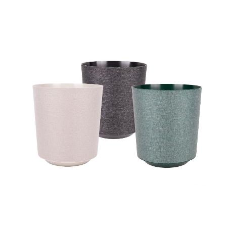 MACETA O MACETERO GAMA TEXTIL COLOR VERDE PP Ø 195 X 201 MM 4,9 L VENTA UNITARIA