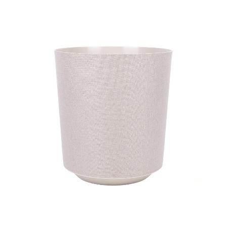 MACETA O MACETERO GAMA TEXTIL COLOR BEIGE PP Ø 254 X 269 MM 10,5 L   CAJA 4 UNID.