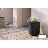 MACETA O MACETERO GAMA TEXTIL COLOR NEGRO PP Ø 285 X 316 MM 16 L   CAJA 4 UNID.