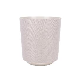MACETA O MACETERO GAMA TEXTIL COLOR BEIGE PP Ø 285 X 316 MM 16 L   CAJA 4 UNID.