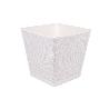 MACETA O MACETERO GAMA TEXTIL CUADRADA COLOR BLANCO PP 180 X 180 X 180 MM 3,7 L   CAJA 4 UNID.