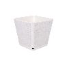 MACETA O MACETERO GAMA TEXTIL CUADRADA COLOR BLANCO PP 180 X 180 X 180 MM 3,7 L VENTA UNITARIA