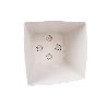 MACETA O MACETERO GAMA TEXTIL CUADRADA COLOR BLANCO PP 180 X 180 X 180 MM 3,7 L VENTA UNITARIA