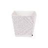 MACETA O MACETERO GAMA TEXTIL CUADRADA COLOR BLANCO PP 238 X 238 X 240 MM 9 L VENTA UNITARIA