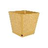 MACETA O MACETERO GAMA TEXTIL CUADRADA COLOR MOSTAZA PP 238 X 238 X 240 MM 9 L   CAJA 4 UNID.