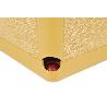 MACETA O MACETERO GAMA TEXTIL CUADRADA COLOR MOSTAZA PP 238 X 238 X 240 MM 9 L   CAJA 4 UNID.