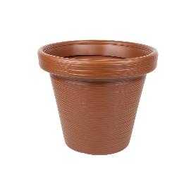 MACETA RAYADA COLOR TERRACOTA PE Ø 390 X 339 MM 22,5 L VENTA UNITARIA