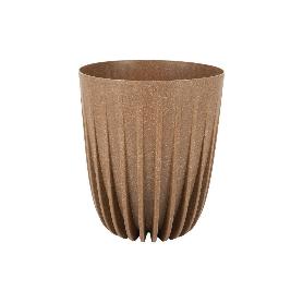 MACETA CON FILTRO DE DRENAJE A RAYAS COLOR MARRÓN WPC Ø 250 X 297 MM 6,2 L VENTA UNITARIA