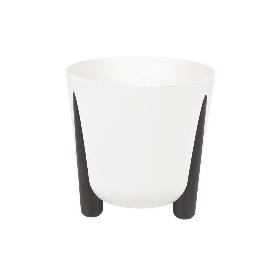 MACETA CON PATAS Y FILTRO DE DRENAJE COLOR CREMA PP Ø 183 X 180 MM 3,3 L VENTA UNITARIA