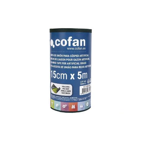 CINTA DE UNIÓN PARA CÉSPED ARTIFICIAL UNA CARA 15 CM X 5 M VERDE