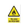 SEÑAL POLIESTIRENO 297X210 MM PELIGRO DE INCENDIO