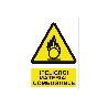 SEÑAL POLIESTIRENO 297X210 MM ¡PELIGRO! MATERIAL COMBUSTIBLE