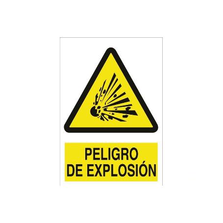 SEÑAL POLIESTIRENO 210X148 MM. PELIGRO DE EXPLOSIÓN
