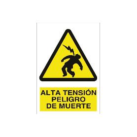 SEÑAL POLIESTIRENO 210X148 MM. ALTA TENSIÓN PELIGRO DE MUERTE