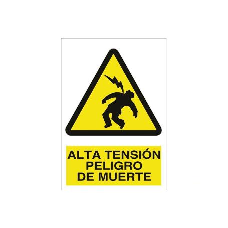 SEÑAL POLIESTIRENO 297X210 MM ALTA TENSIÓN PELIGRO DE MUERTE